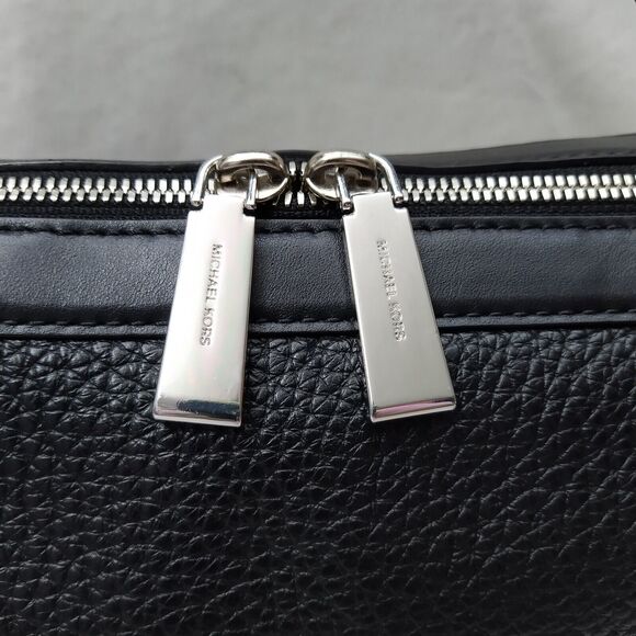 Michael Kors Ingrid Black Pebbled Leather Crossbody Shoulder Bag -NWT $298 - Picture 6 of 16